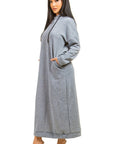 Sexy Long Hoodie Dress by Claude in Grey