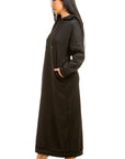 Sexy Long Hoodie Dress by Claude in Black