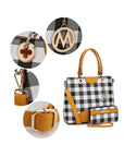 MKF Gabriella Checkers Handbag with Wallet by Mia