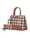 MKF Gabriella Checkers Handbag with Wallet by Mia