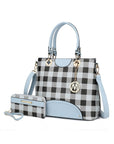 MKF Gabriella Checkers Handbag with Wallet by Mia