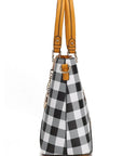 MKF Gabriella Checkers Handbag with Wallet by Mia