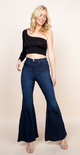 O2 Denim Flare Jean Bell Bottom Wide Leg Jeans