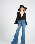 O2 Denim Flare Jean Bell Bottom Wide Leg Jeans