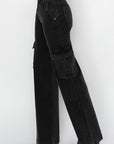 Risen Full Size High Rise Wide Leg Cargo Jeans