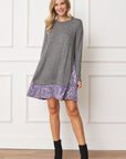 Mock Layered Bandana Paisley Mini Dress