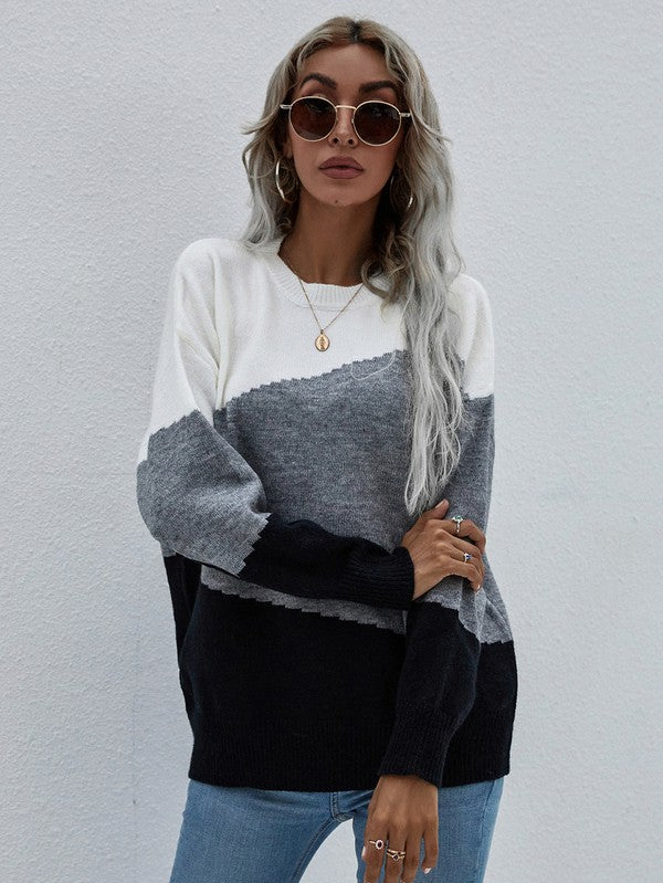 Women's Long Sleeve Round Neck Sweater