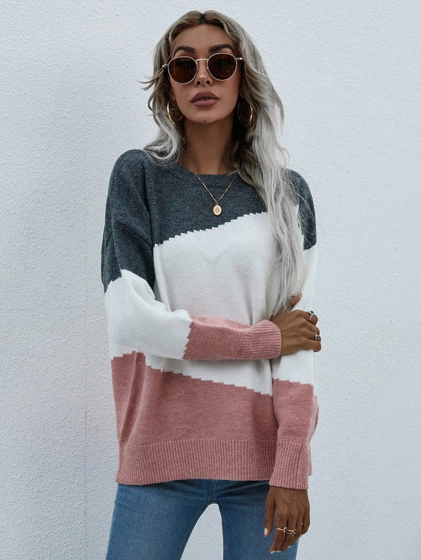 Women&#39;s Long Sleeve Round Neck Sweater