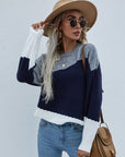 Women's Long Sleeve Round Neck Sweater