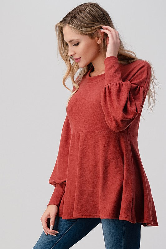 Soft Knit Babydoll Tunic