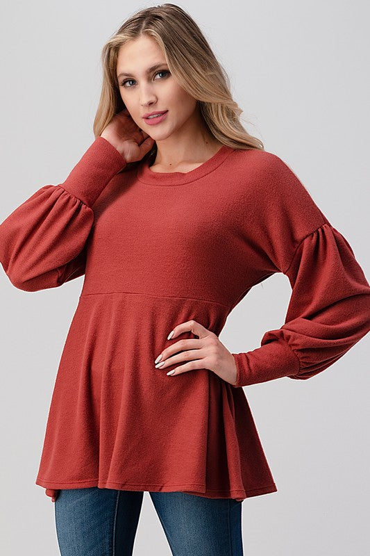 Soft Knit Babydoll Tunic