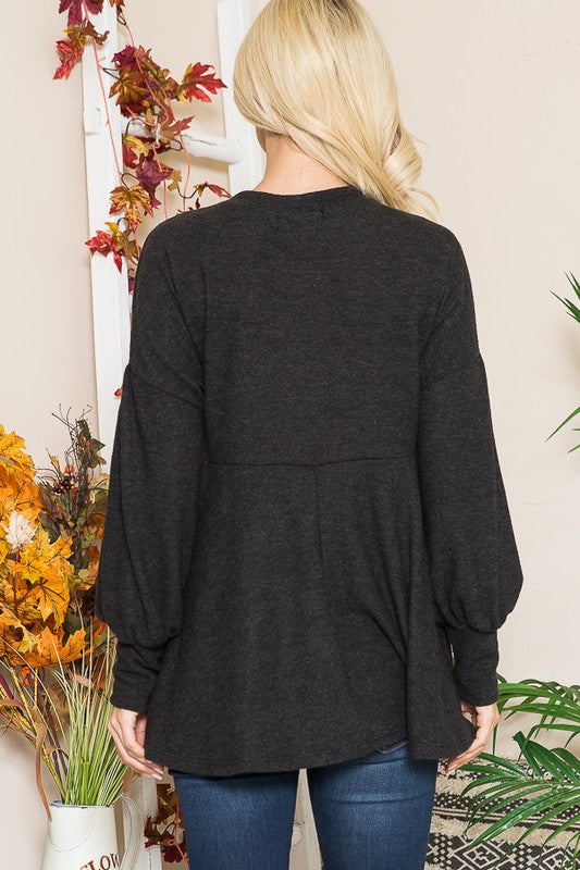 Soft Knit Babydoll Tunic