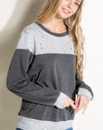 e Luna Distressed French Terry Sweatshirts