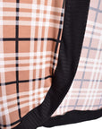 Plaid Contrast Drape Open Cardigan