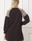 Plus Paisley Shoulder Accent Tunic Dress