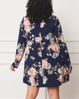 PLUS Floral Chiffon Layered Mini Dress