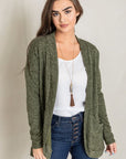 Solid Drape Pocket Cardigan