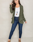 Solid Drape Pocket Cardigan