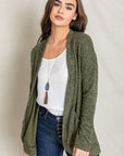 Solid Drape Pocket Cardigan