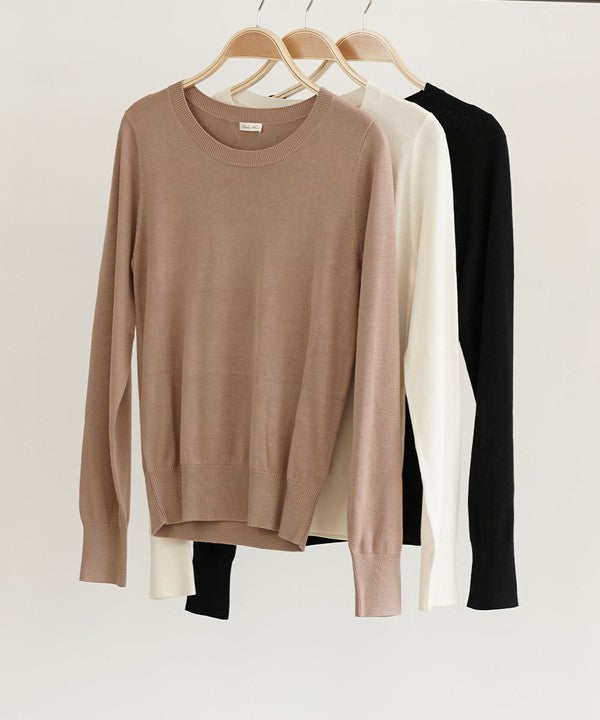 Fabina Bamboo Sweater Crew Neck Top