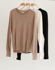 Fabina Bamboo Sweater Crew Neck Top