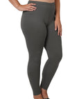 Zenana Plus Brushed DTY Microfiber Full Length Leggings - My Pampered Life Seattle