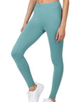 Zenana Brushed DTY Microfiber Full Length Leggings - My Pampered Life Seattle