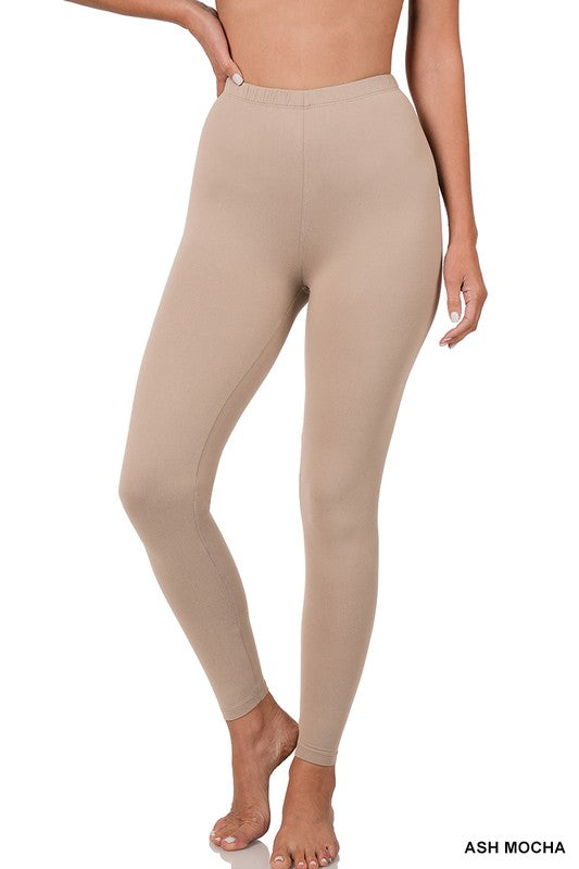 Zenana Brushed DTY Microfiber Full Length Leggings