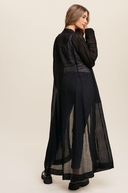 Listicle Long Button Down Shirt Maxi Dress