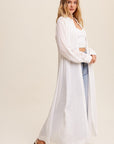 Listicle Long Button Down Shirt Maxi Dress - My Pampered Life Seattle