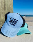 New Logo Curvy Lake Bum Embroidered Trucker Hat