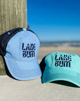 New Logo Curvy Lake Bum Embroidered Trucker Hat