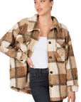 Zenana Sherpa Plaid shacket With Pockets