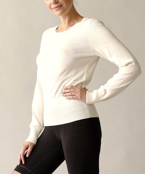 Fabina Bamboo Sweater Crew Neck Top