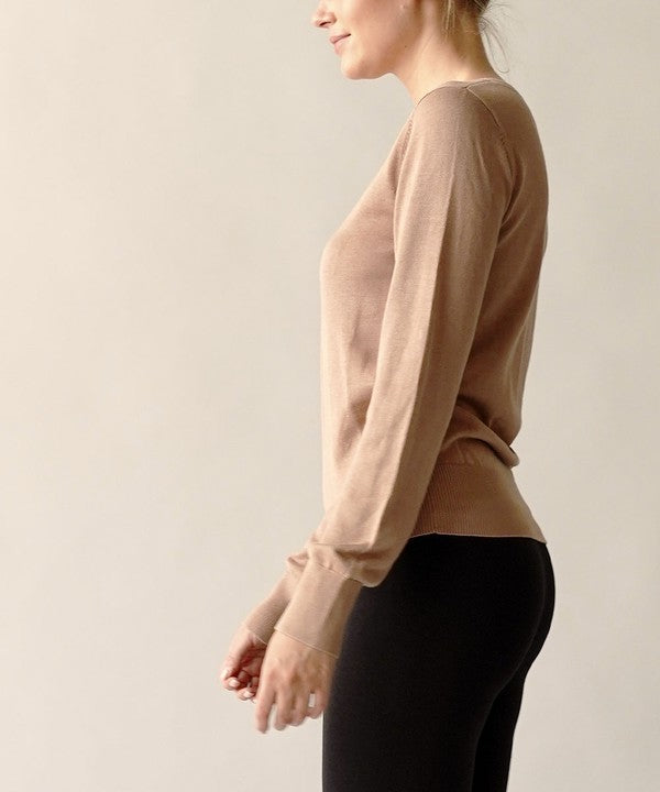 Fabina Bamboo Sweater Crew Neck Top