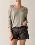 Fabina Bamboo Waffle Loose Fit Top