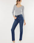 Kan Can USA High Rise Slim Straight Jeans