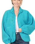 Zenana Snap Button Fleece Jacket - Online Only