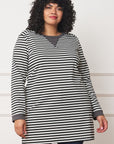 Plus Stripe V-Stich Tunic