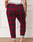 Plus Checkered Print Drawstring Jogger