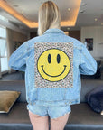 Happy Leopard Denim Jacket