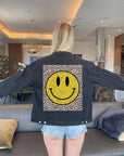 Happy Leopard Denim Jacket