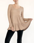 Fabina Bamboo Waffle Babydoll Tunic