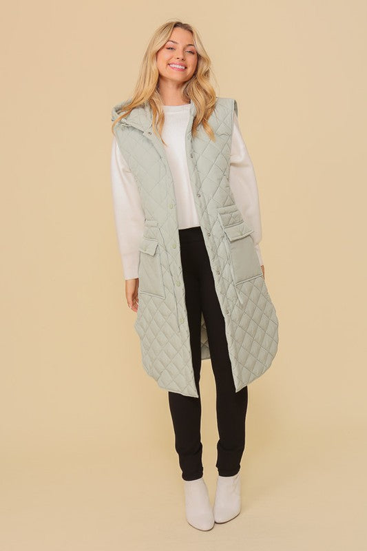 Haileys Hooded Oversized Vest Jacket by Timing