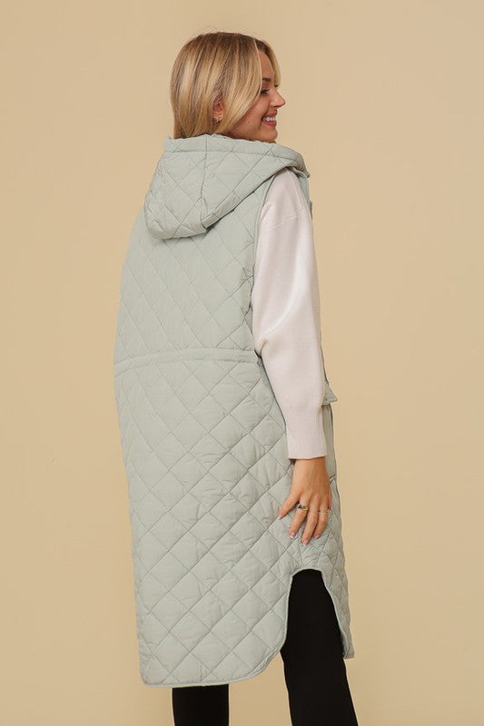 Haileys Hooded Oversized Vest Jacket by Timing