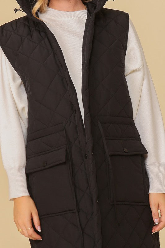 Haileys Hooded Oversized Vest Jacket by Timing