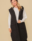 Haileys Hooded Oversized Vest Jacket by Timing