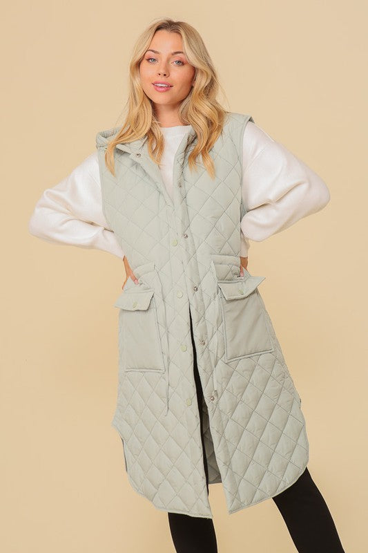 Haileys Hooded Oversized Vest Jacket by Timing