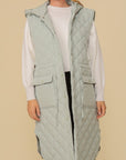 TIMING Oversized Quilted Midi Jacket