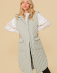 TIMING Oversized Quilted Midi Jacket